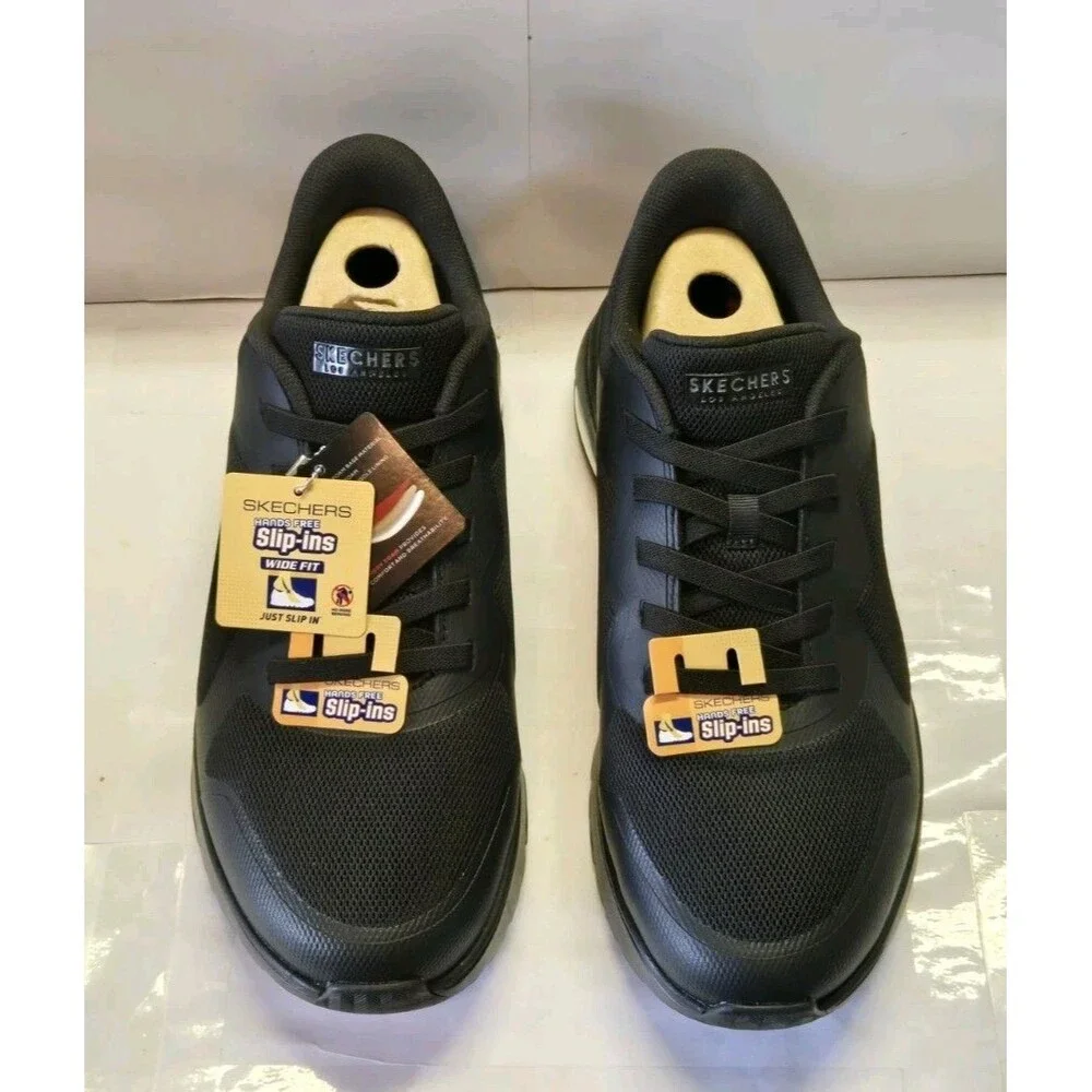 Skechers Men's 11 Wide Hands Free Slip-ins Uno Flex-EZ Air Black